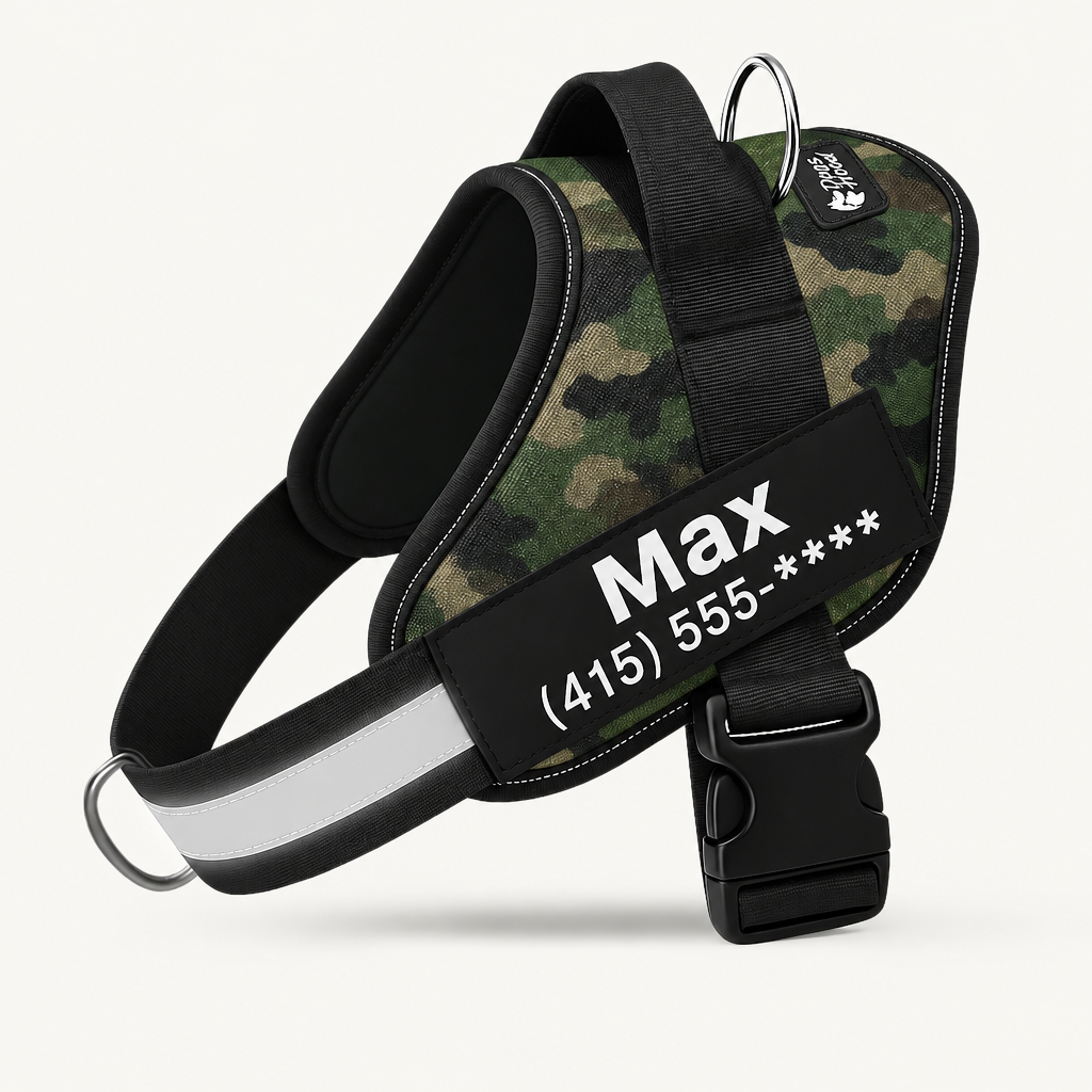 PawForge Powerharness in Camo Green
