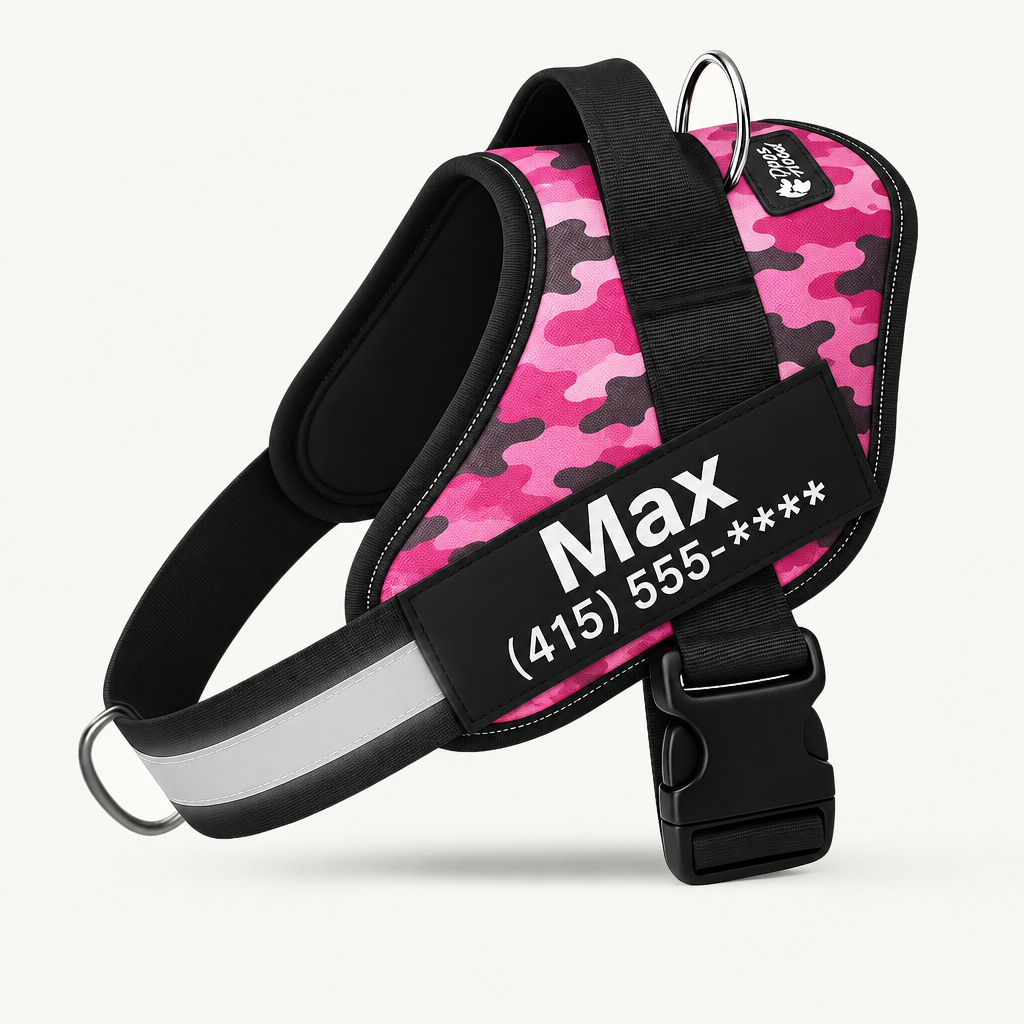 PawForge Powerharness in Camo Pink