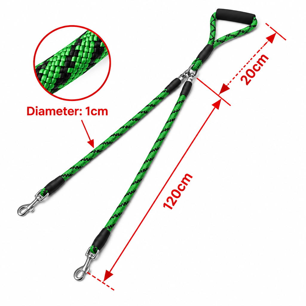 PawForge Double Leash