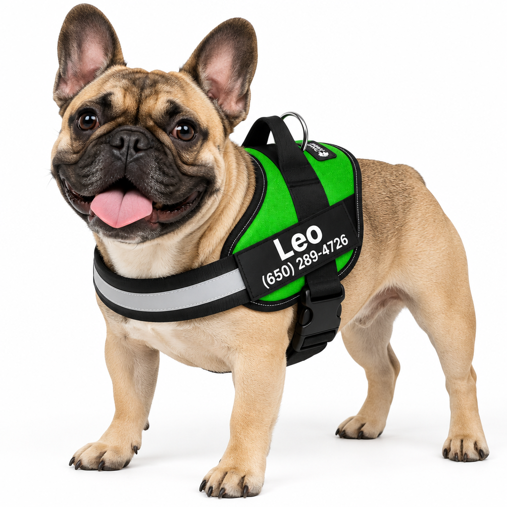 Dog in the PawForge Powerharness out on a walk